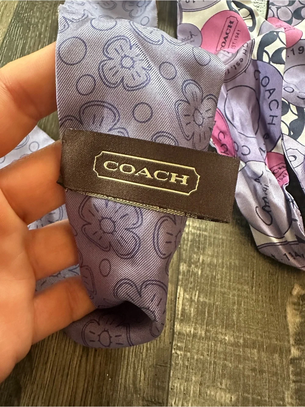 COACH Skinny Silk Bag Scarfs Lot Of 2